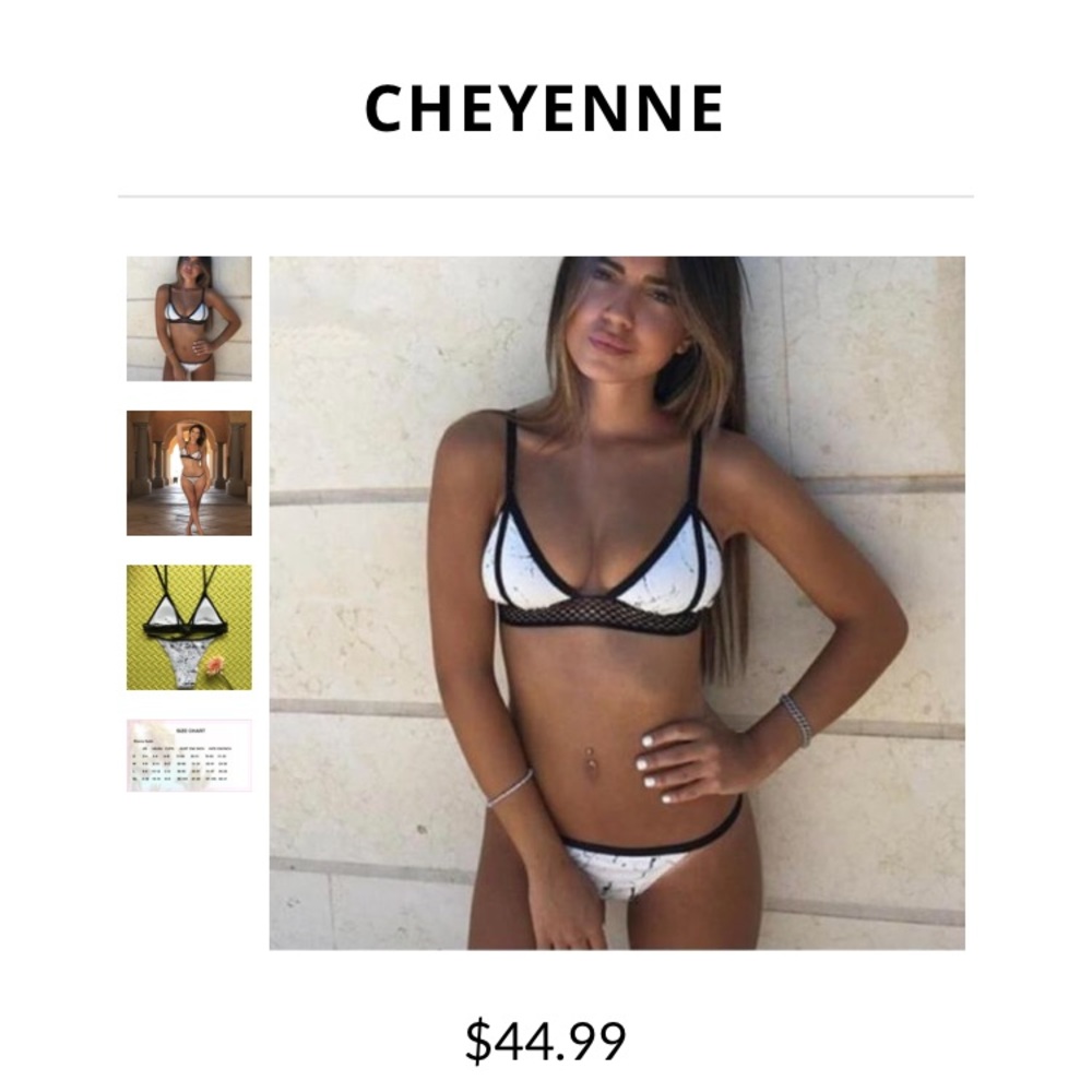Marbled bathing suit